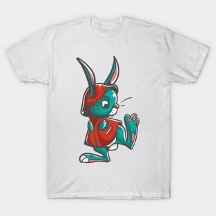 Rabbit wears a raincoat T-Shirt